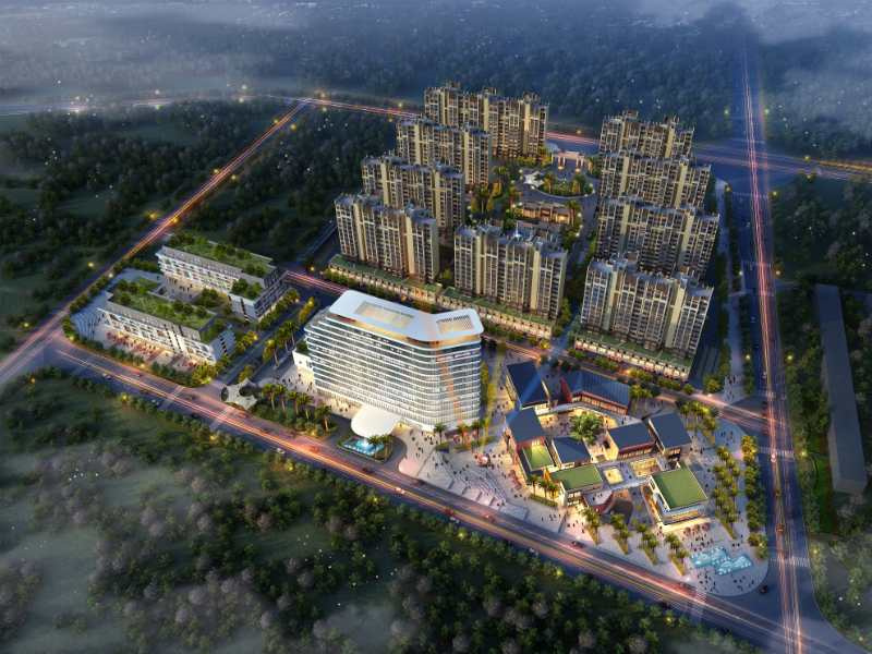 兆南椰林壹号在售住宅户型，板式三居建面106-117㎡，均价20500元/㎡起